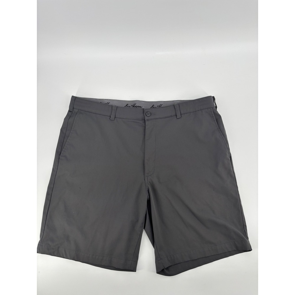 Ben Hogan Mens Performance Golf Shorts Dark Gray Size 40 Flat Front Athletic